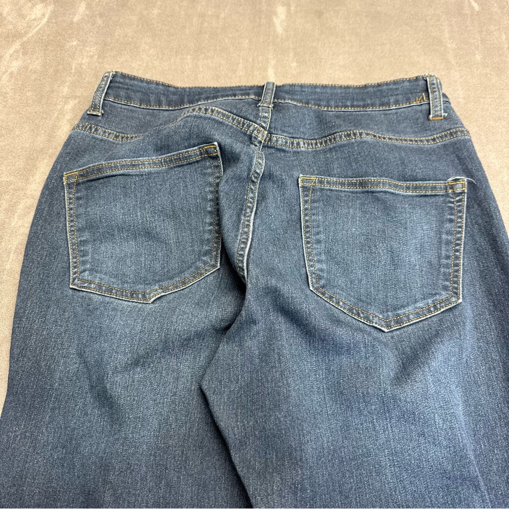 American Bazi Women's Skinny Jeans high rise size 11 distressed Dark Blue denim - Picture 13 of 16